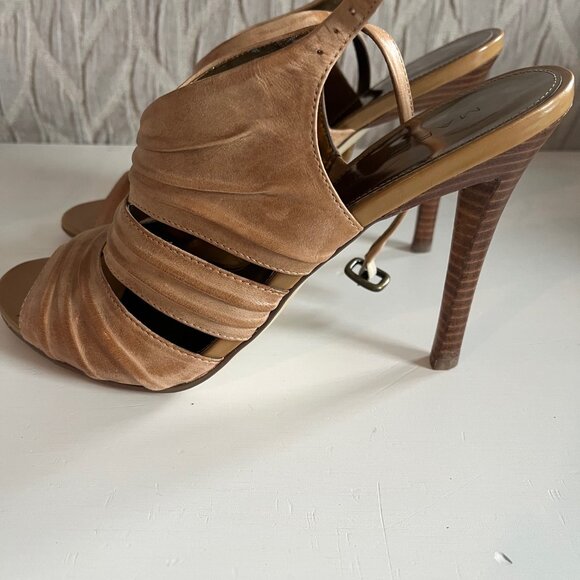 MARC FISHER Tan Leather Heels - Picture 4 of 6